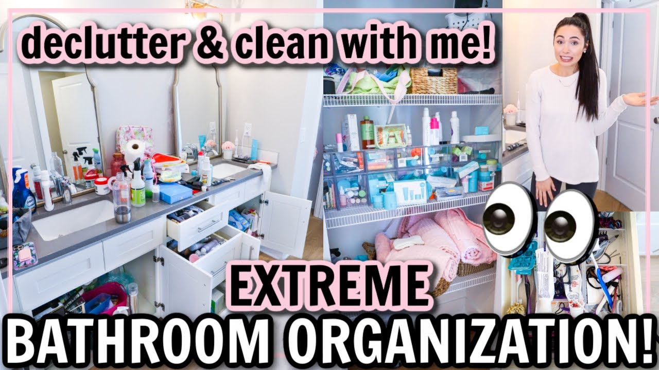 BATHROOM ORGANIZATION! MASSIVE CLEAN WITH ME 2021 + DECLUTTER! | Alexandra Beuter