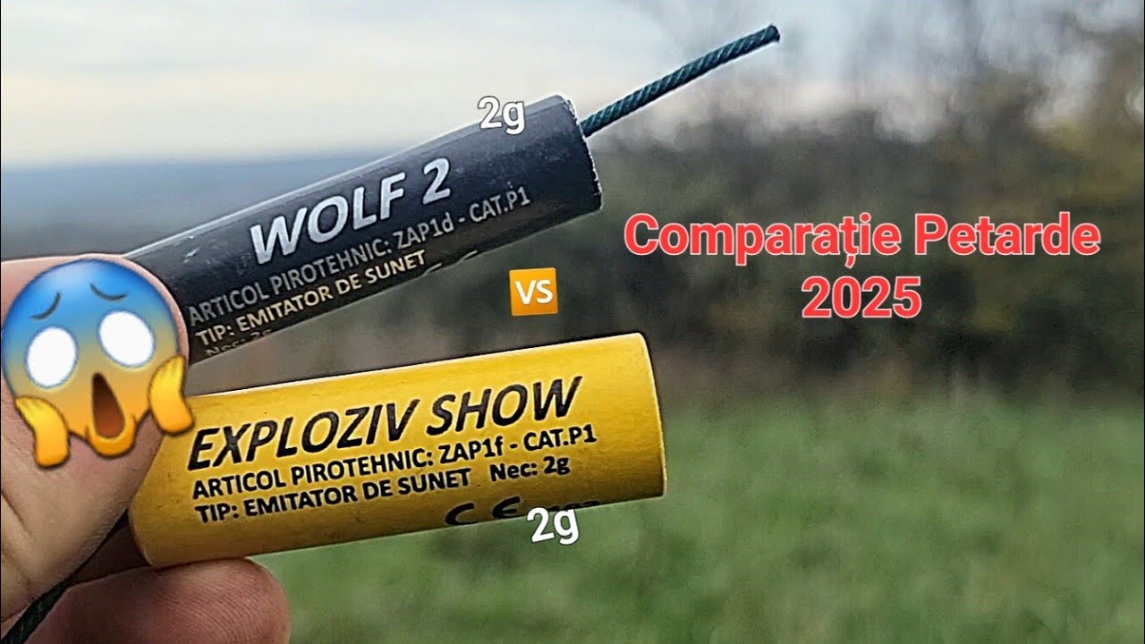 💥WOLF 2 (2g) 🆚️ EXPLOZIV SHOW (2g) - Test și Comparație Petarde 2025💣