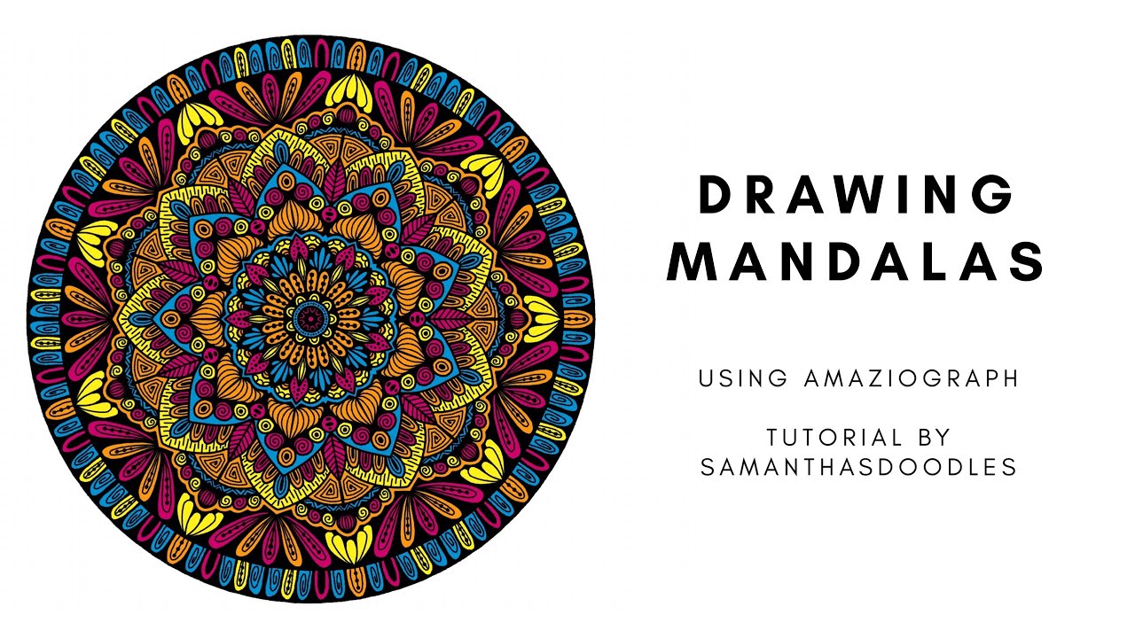 Drawing Mandalas in the AMAZIOGRAPH app for iPad - SamanthasDoodles