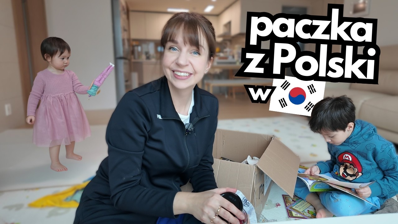 Otwieramy PACZKĘ Z POLSKI W KOREI - co wysyłają nam moi Rodzice - paczka od Dziadków z Polski