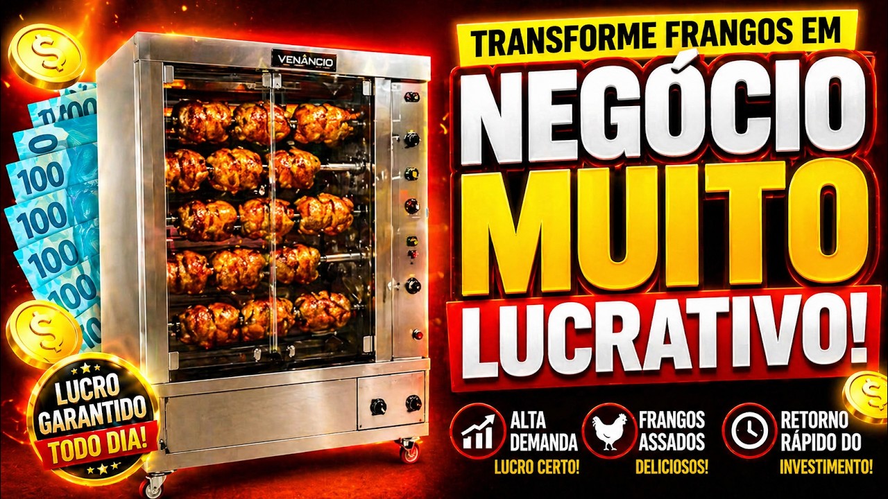 🍗 MONTAR UM Negócio de Frango Assado |🔥MUITO LUCRATIVO! Máquina de Assar Frangos.