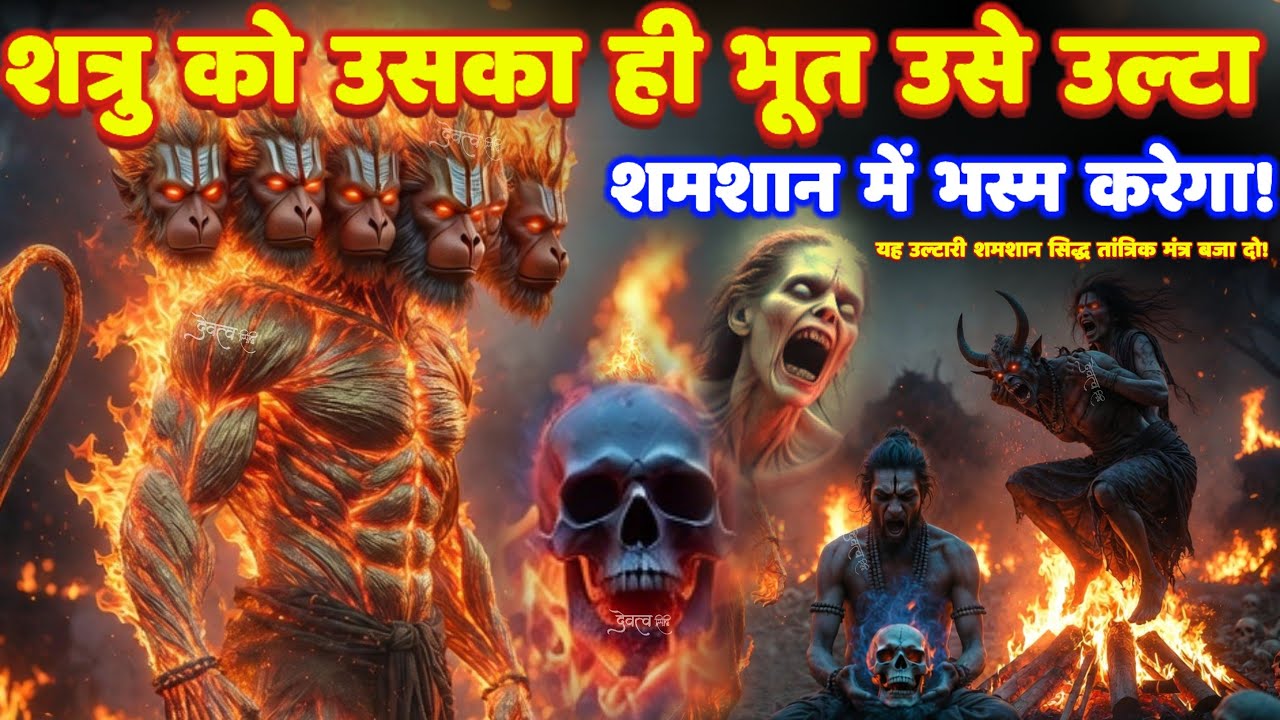 11 मुखी हनुमान शत्रु मारण उग्र ज्वालामुखी शमशान सिद्ध भूत उल्टारी तांत्रिक मंत्र: Hanuman Mantra