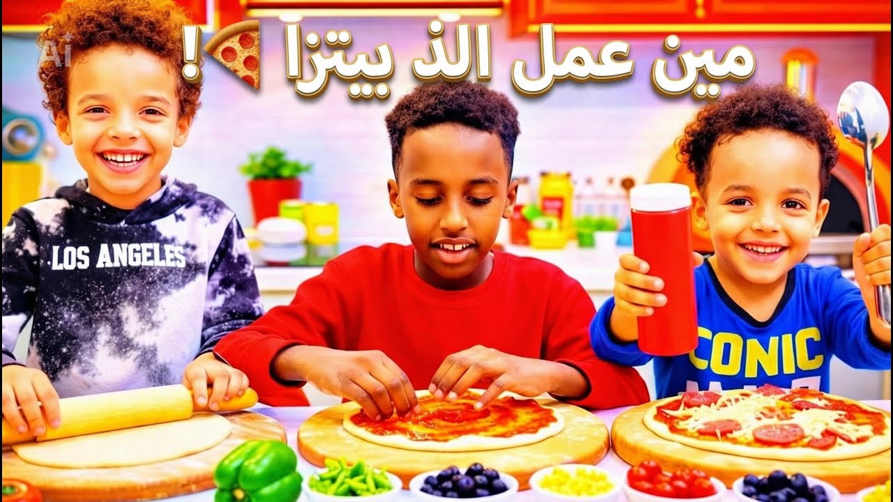  بيتزا التورتيلا للأطفال | سهلة وسريعة تحدي البيتزا مع كرم وتيم وشهم 👦👦👶