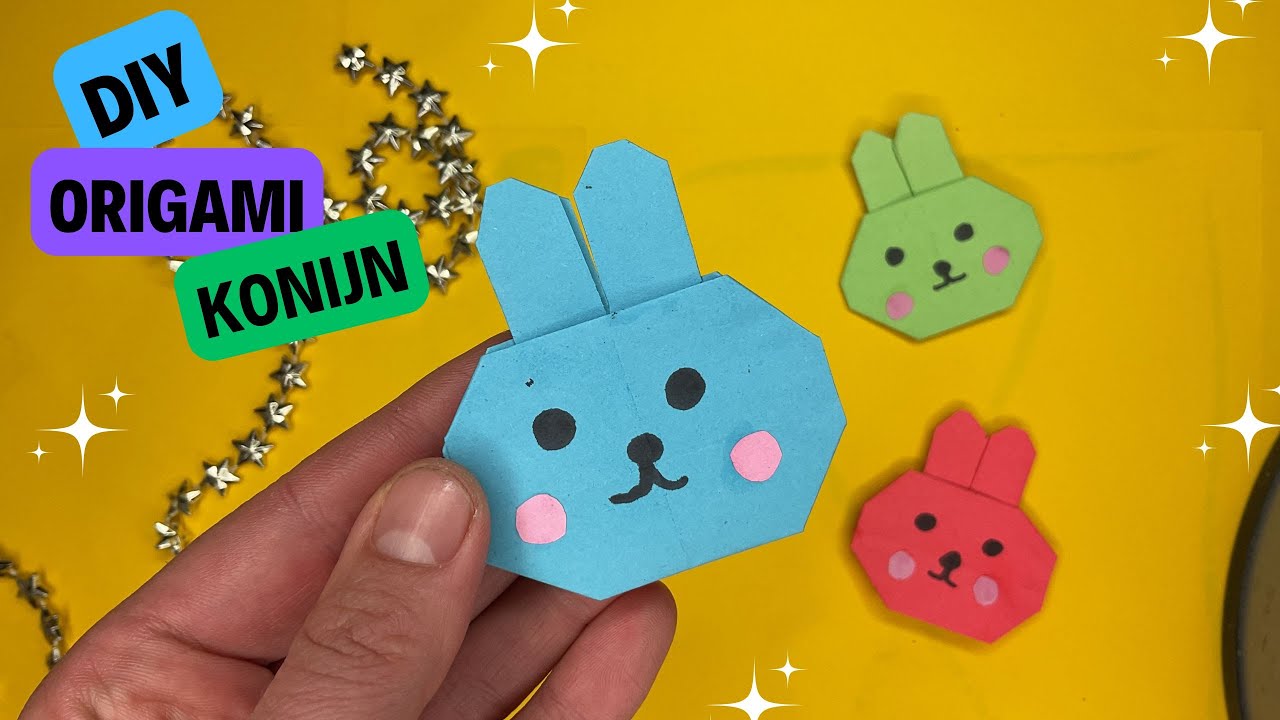 ★ IN 5 MINUTEN Een Eenvoudige Origami KONIJNEN VOUW! ★ Knutselen met papier / knutselen voor Pasen