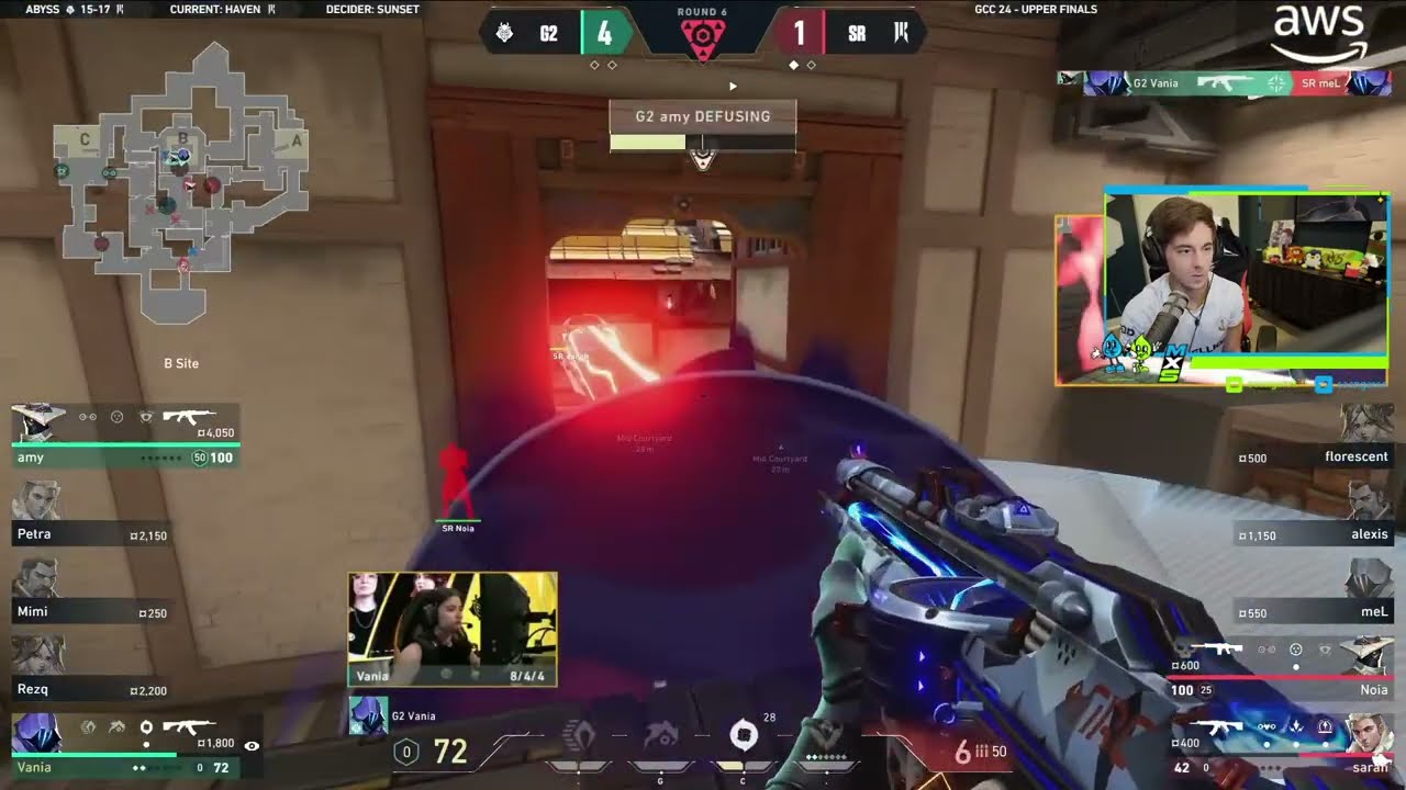 Sean Gares Reaction to SR Sarah's Last-Second Shock Dart Clutch with 0.23s Left Vs. G2