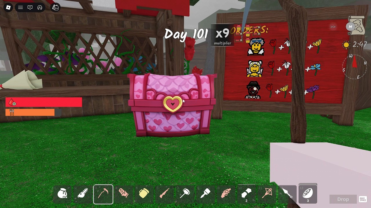 100 Days SOLO A New VALENTINES UPDATE in 99 Night in The Forest! | New Update