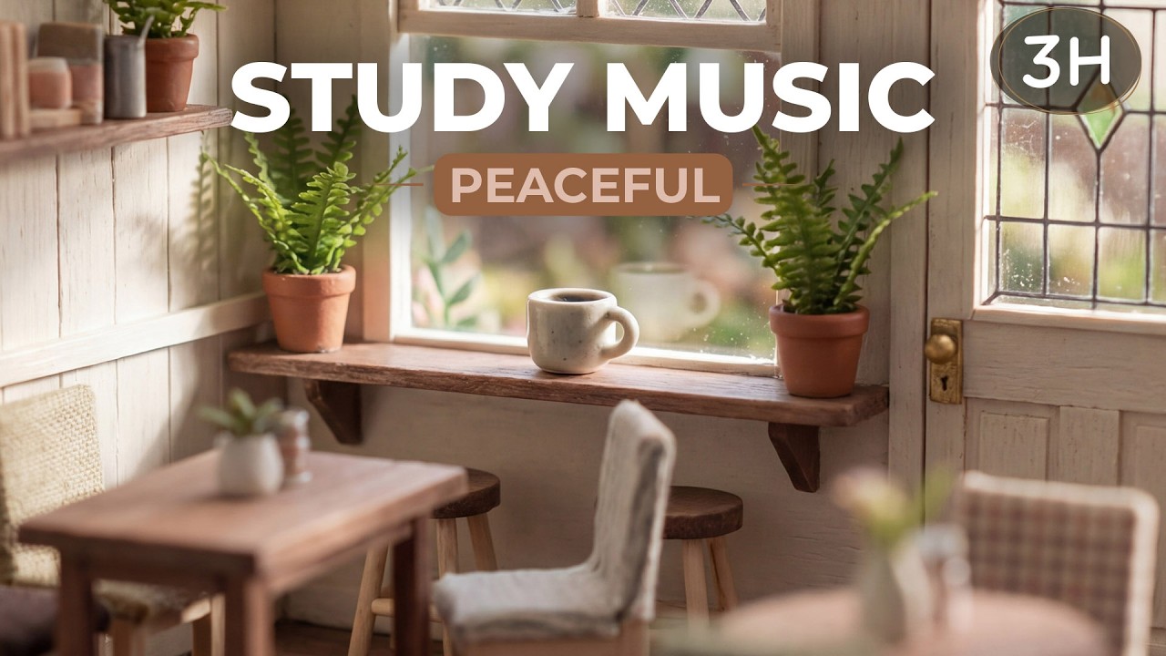 Miniature Study Music 🌼☕  Cozy Van Café Lofi Beats for Focus & Relax 3 Hours