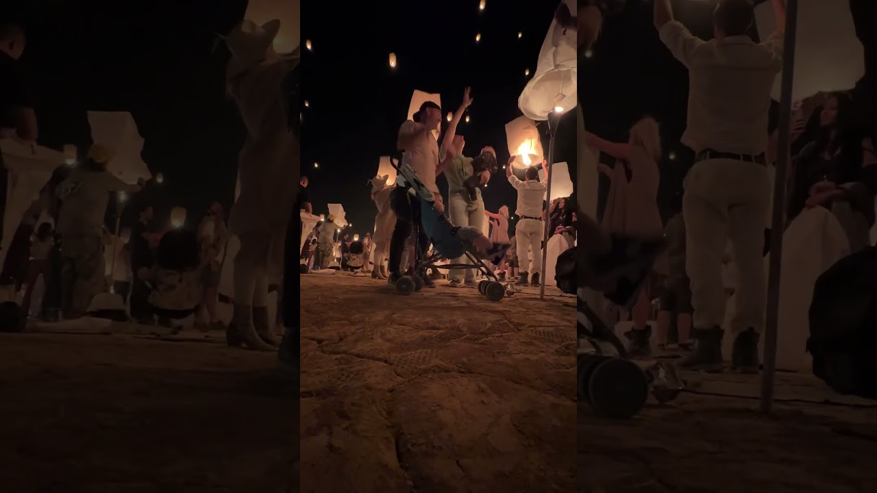 The largest floating lantern festival is held in Las Vegas #lanternfestival #lasvegas