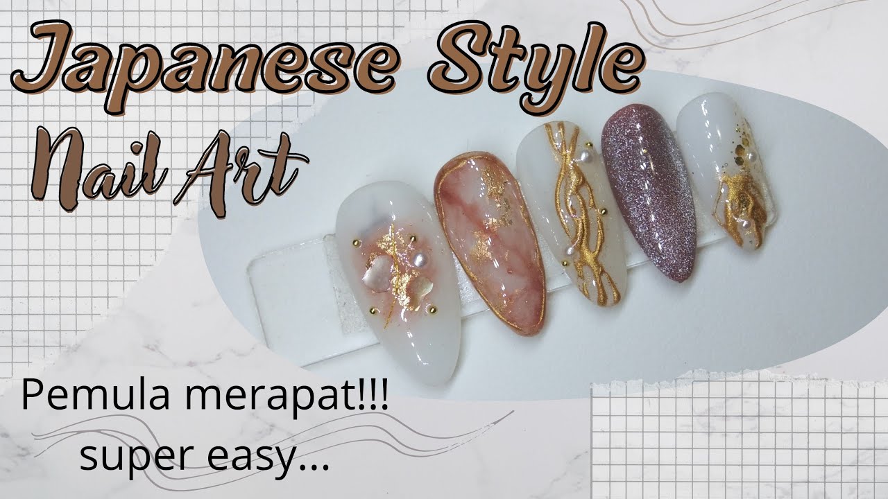 Japanese Nail Art Tutorial || Easy Japanese Nail art