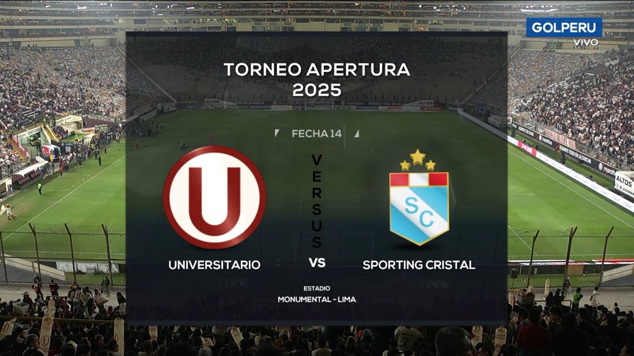 Universitario 2 - Sporting Cristal 0 | Transmisión Completa | Liga1 2025 (Fecha 14, Apertura)