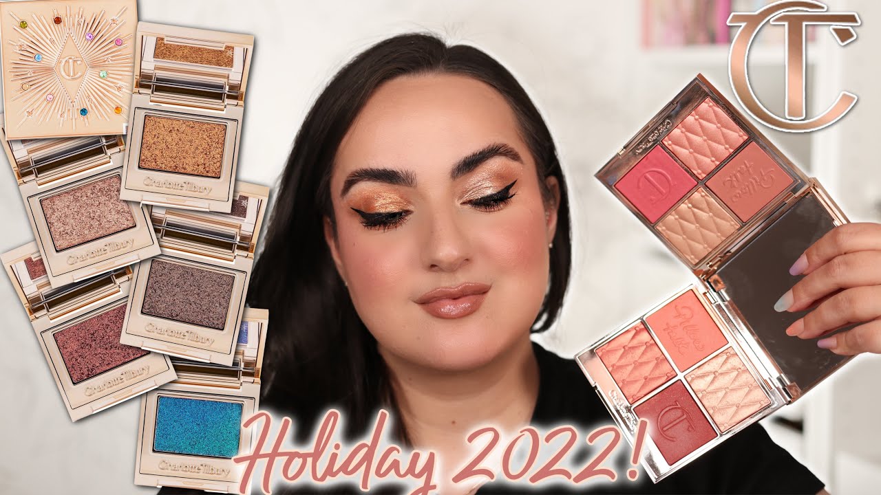 CHARLOTTE TILBURY HOLIDAY 2022| PILLOW TALK BEAUTIFYING PALETTES & HYPNOTIZING POP SHOT EYESHADOWS!