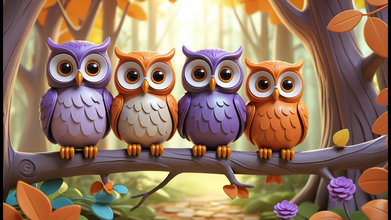 Five Little Owls Blink Blink Blink | Night Owl Nursery Rhymes & Lullabies
