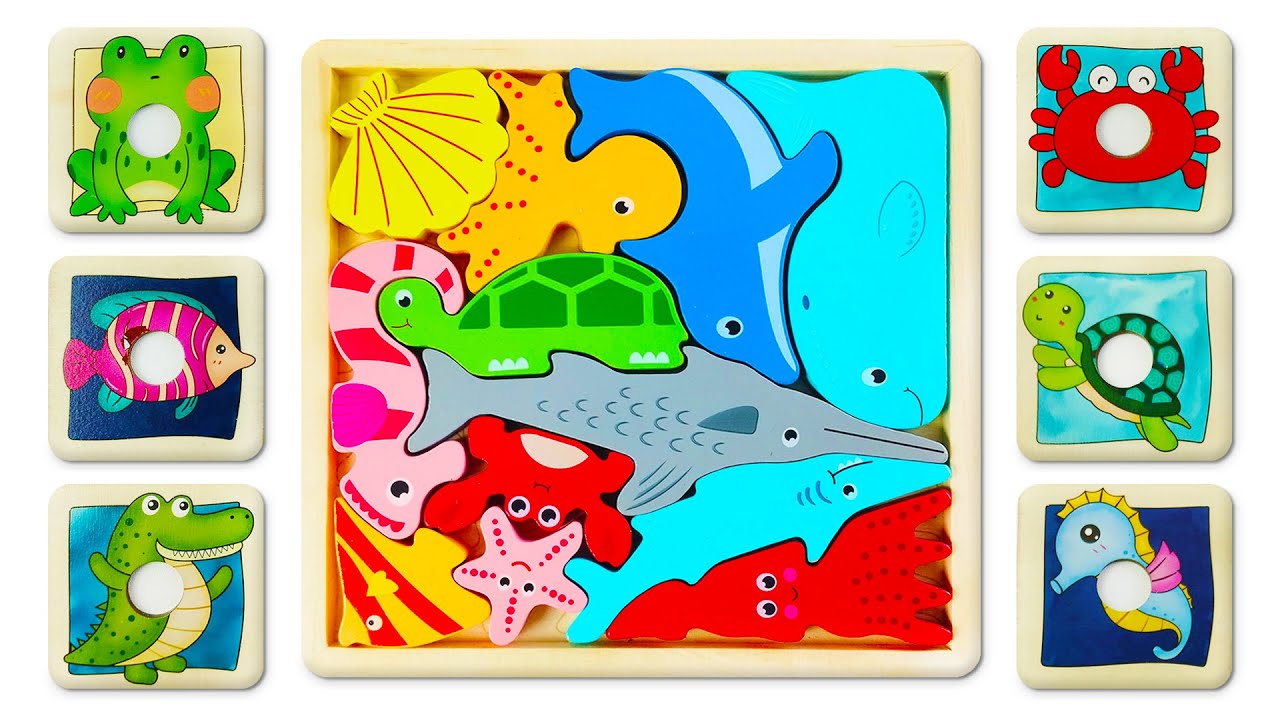 Underwater Puzzle Surprise: Learn Sea Animal Names With Fun Puzzle For Kids | Ocean Animal Puzzle 🐠🧩