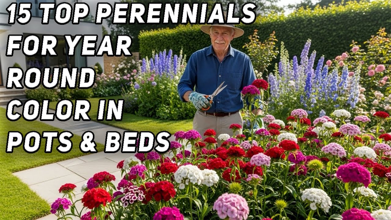 15 Best Perennials for Year-Round Colour in Pots and Garden Beds