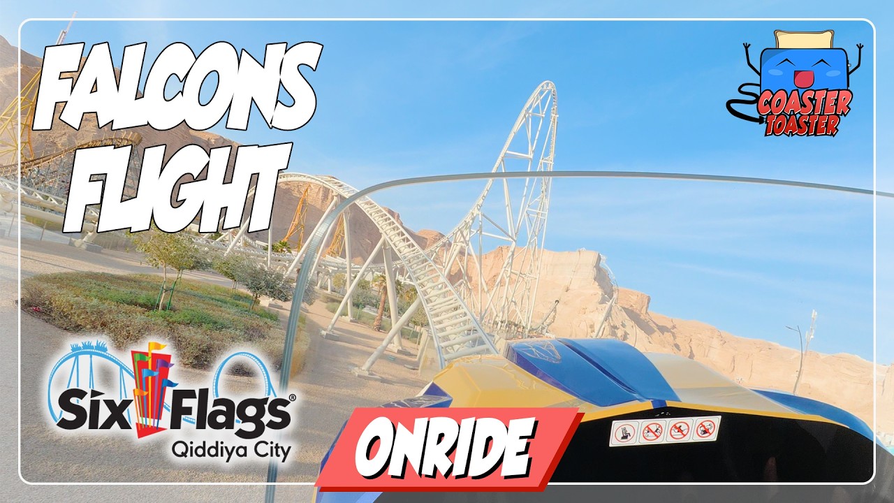 Falcons Flight - Six Flags Qiddiya City - Front Seat POV - World Record Roller Coaster