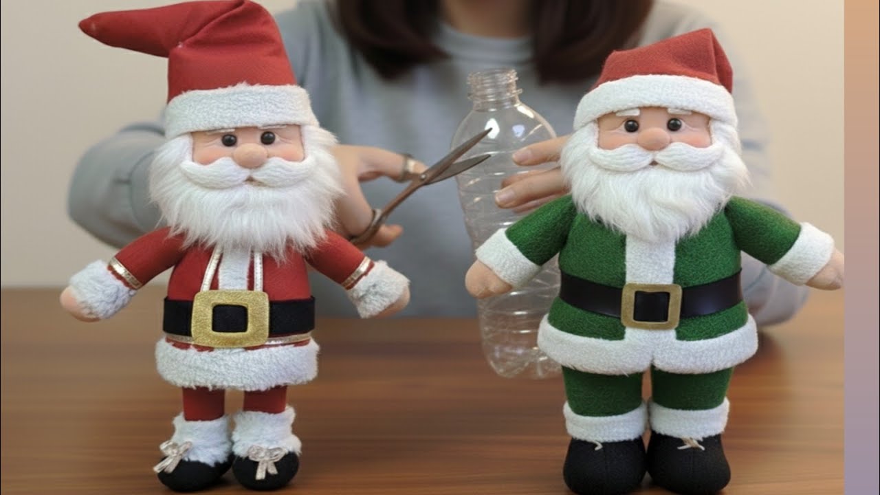 DIY Santa Claus | making a guide Santa Claus for a plastic bottle | plastic bottle Christmas making