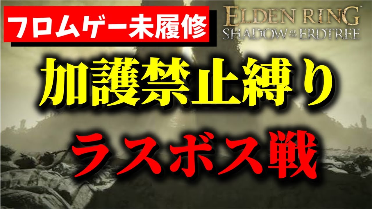 【フロムゲー初見】加護縛りでDLCラスボスへ挑む男【ELDENRING】