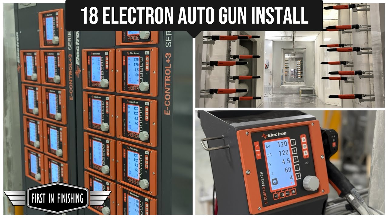 18 Electron Automatic Powder Coating Gun Installation