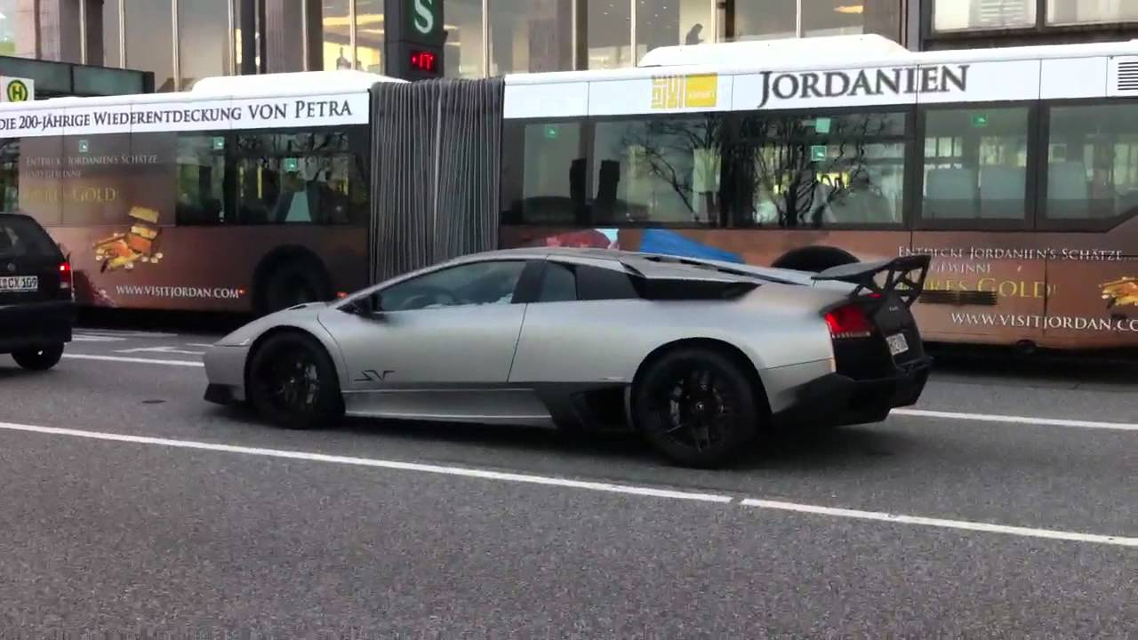 Reventon grey Lamborghini Murci&eacute;lago LP670-4 SV sound