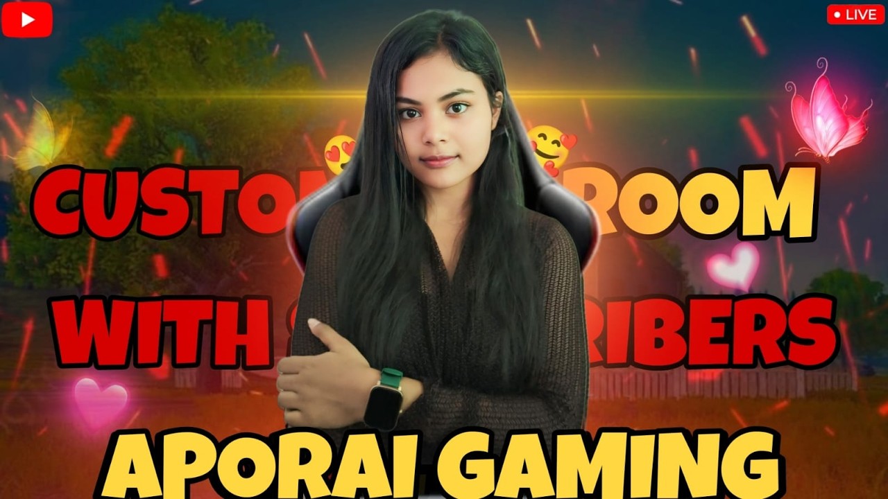 🔴 LIVE FREE FIRE RANK PUSH | CUSTOM ROOM WITH SUBSCRIBERS 🔥#freefire  #gaming @Aporaigaming444