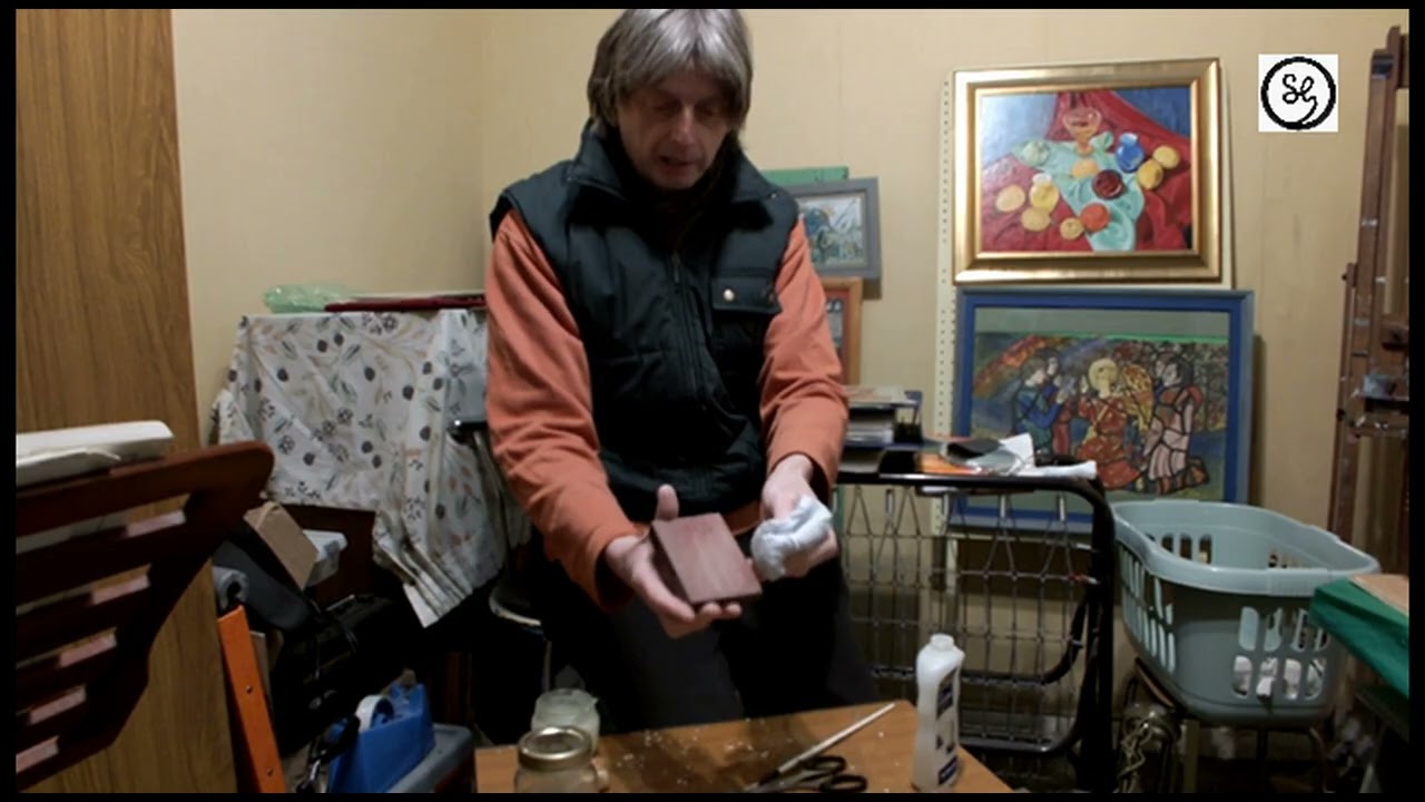 Making your own wax polish for woodwork demo by Simon Gabrielow