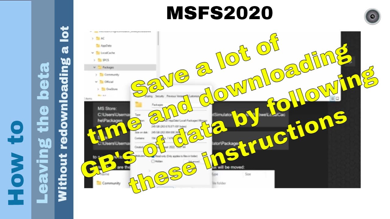 Flight Simulator 2020 - How to - Leaving the beta program - without redownloading all the packages