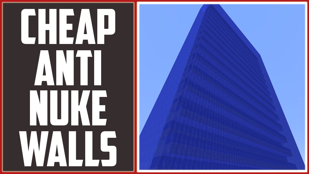 Minecraft: Tutorial: Anti Nuke Walls [Cheap & Strong!] [Stop Nuker Cannons!]