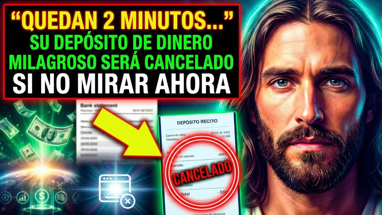 DIOS DICE: SI NO MIRAR AHORA, SU DEPÓSITO DE DINERO MILAGROSO SERÁ CANCELADO, ¡QUEDAN 2 MINUTOS!