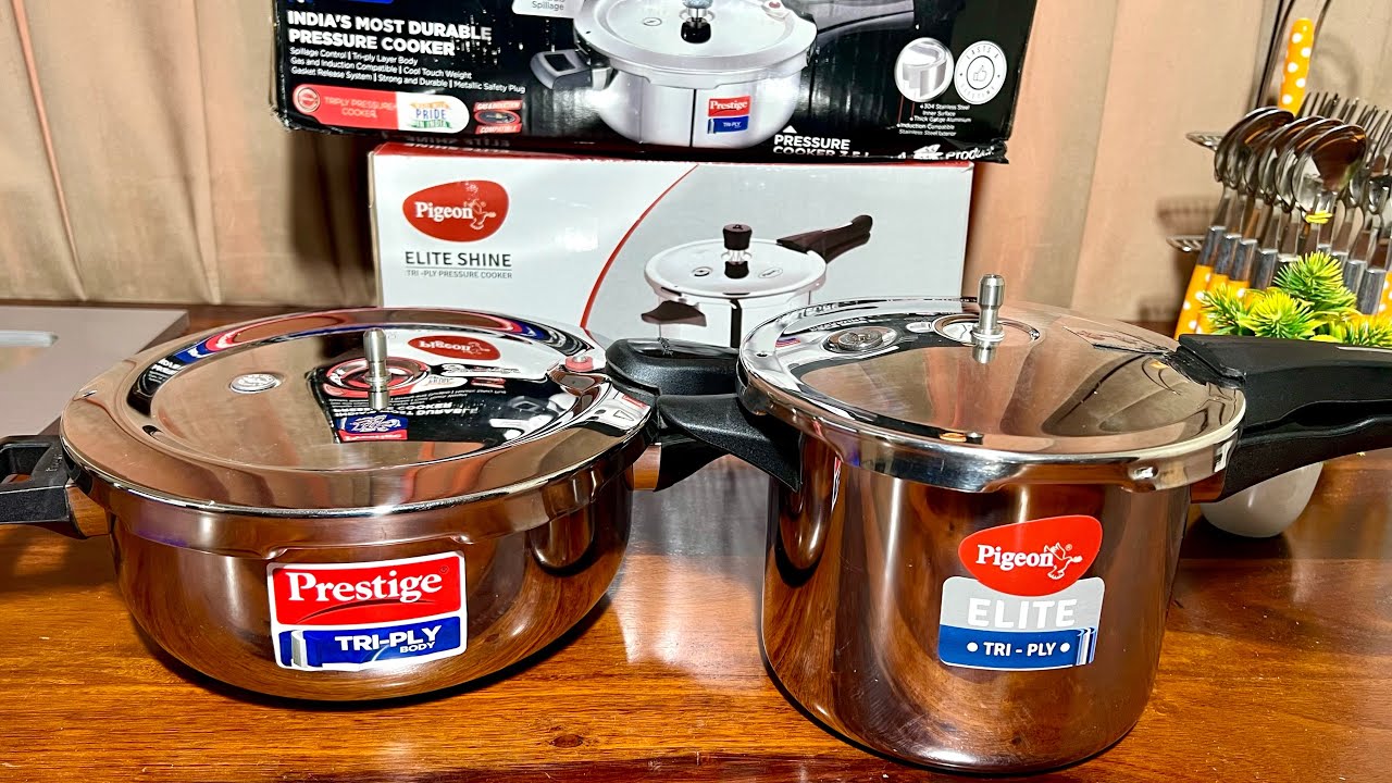 🛍Pigeon Vs Prestige Triply Cooker 🛍 1000 Vs 3000 cooker  Prestige triply cooker Vs Pigeon triply