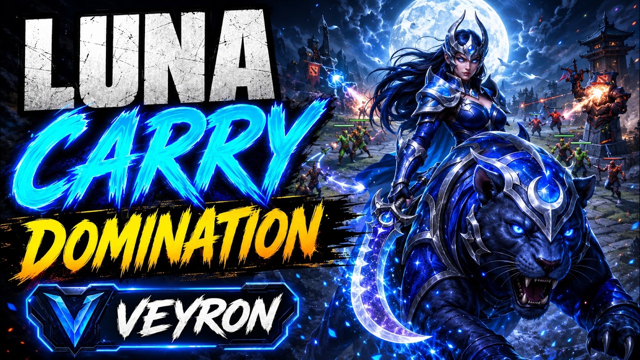 Luna Carry Total Domination 🌙 | Insane Late Game Damage | Dota 2 Veyron