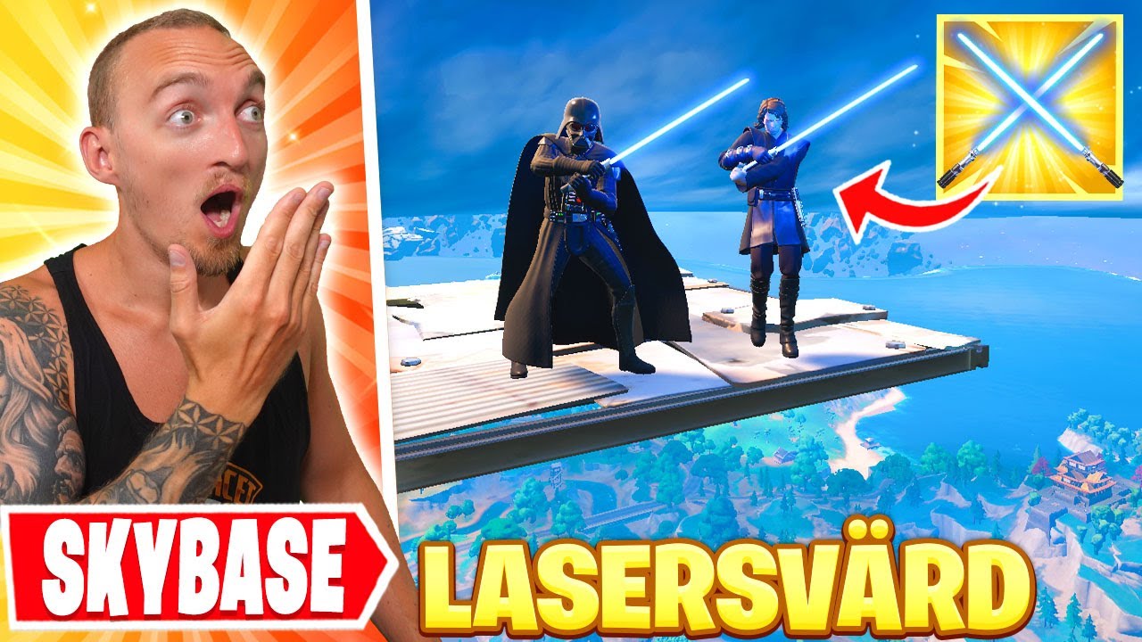BYGGER VÄRLDENS FÖRSTA SKYBASE MED LASERSVÄRD I FORTNITE