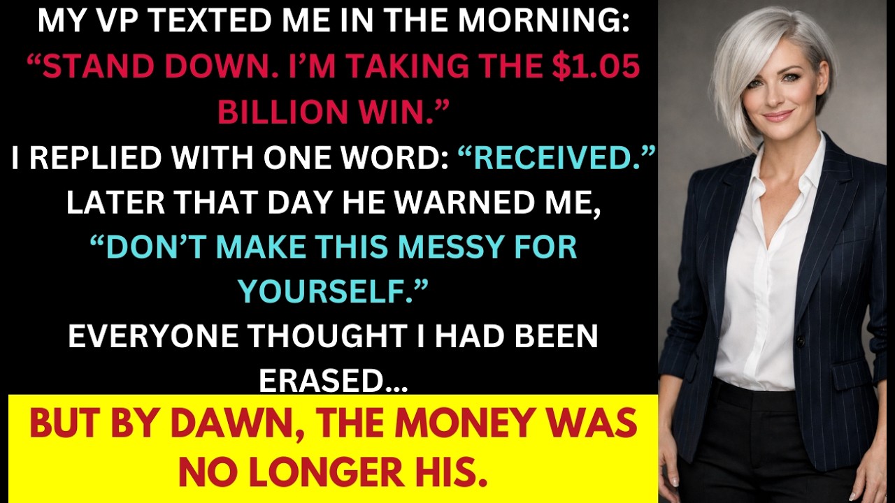 My VP shoved me aside after a $1.05 billion win&mdash;I took control of the deal overnight.