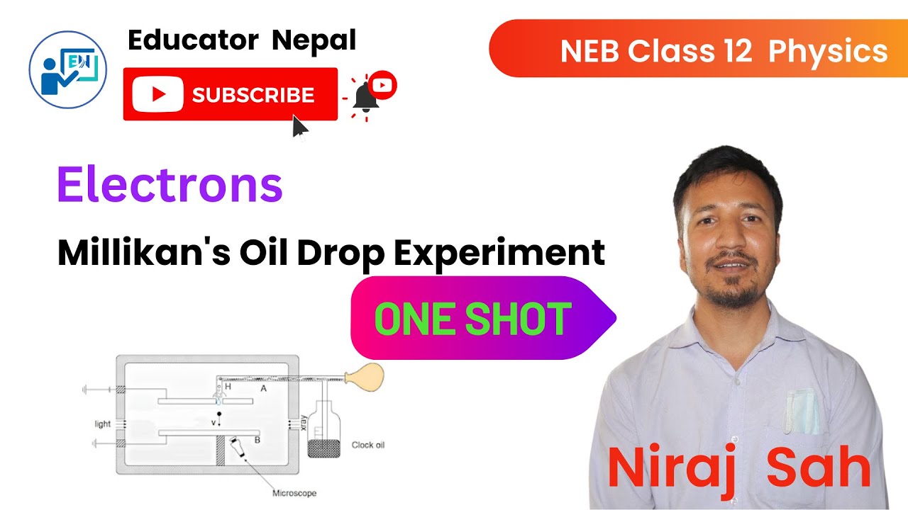 NEB Class 12 Physics | Electrons | Millikan's Oil Drop Experiment in One Shot | Niraj Sah
