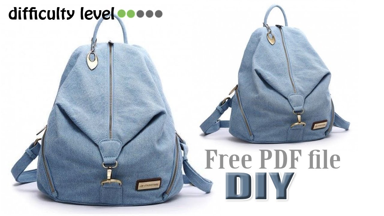 DIY BACKPACK WITH SIDE POCKETS ❤ Denim Bag making at home