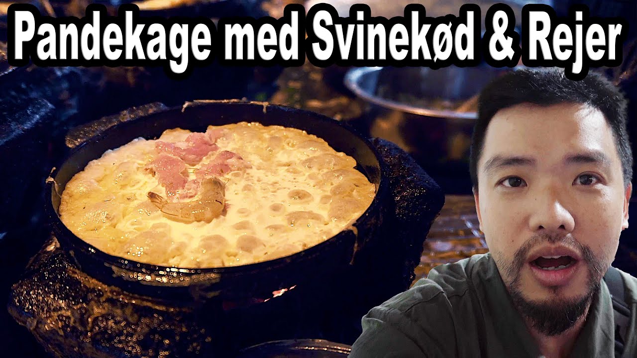 Pandekage med Svinekød og Rejer - Banh xeo