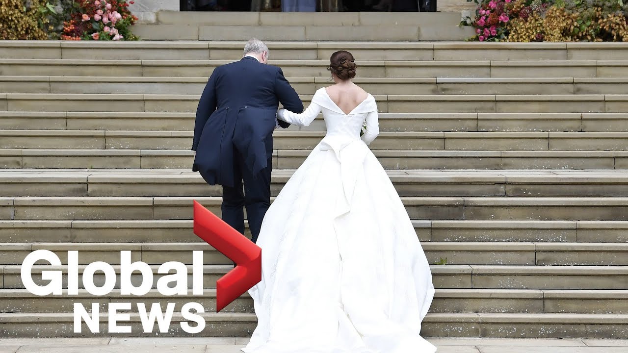 Princess Eugenie arrives for royal wedding at Windsor Castle