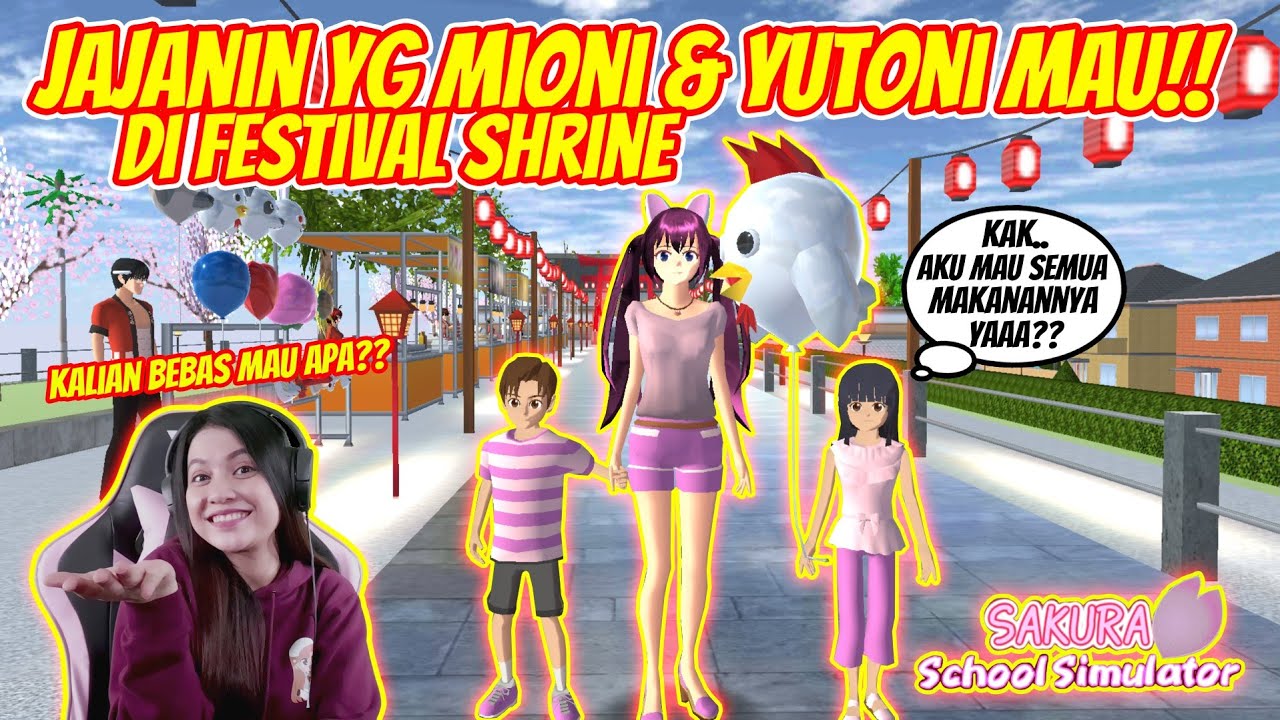 JAJANIN MIONI & YUTONI SEPUASNYA DI FESTIVAL SHRINE!! SAKURA SCHOOL SIMULATOR-PART 49