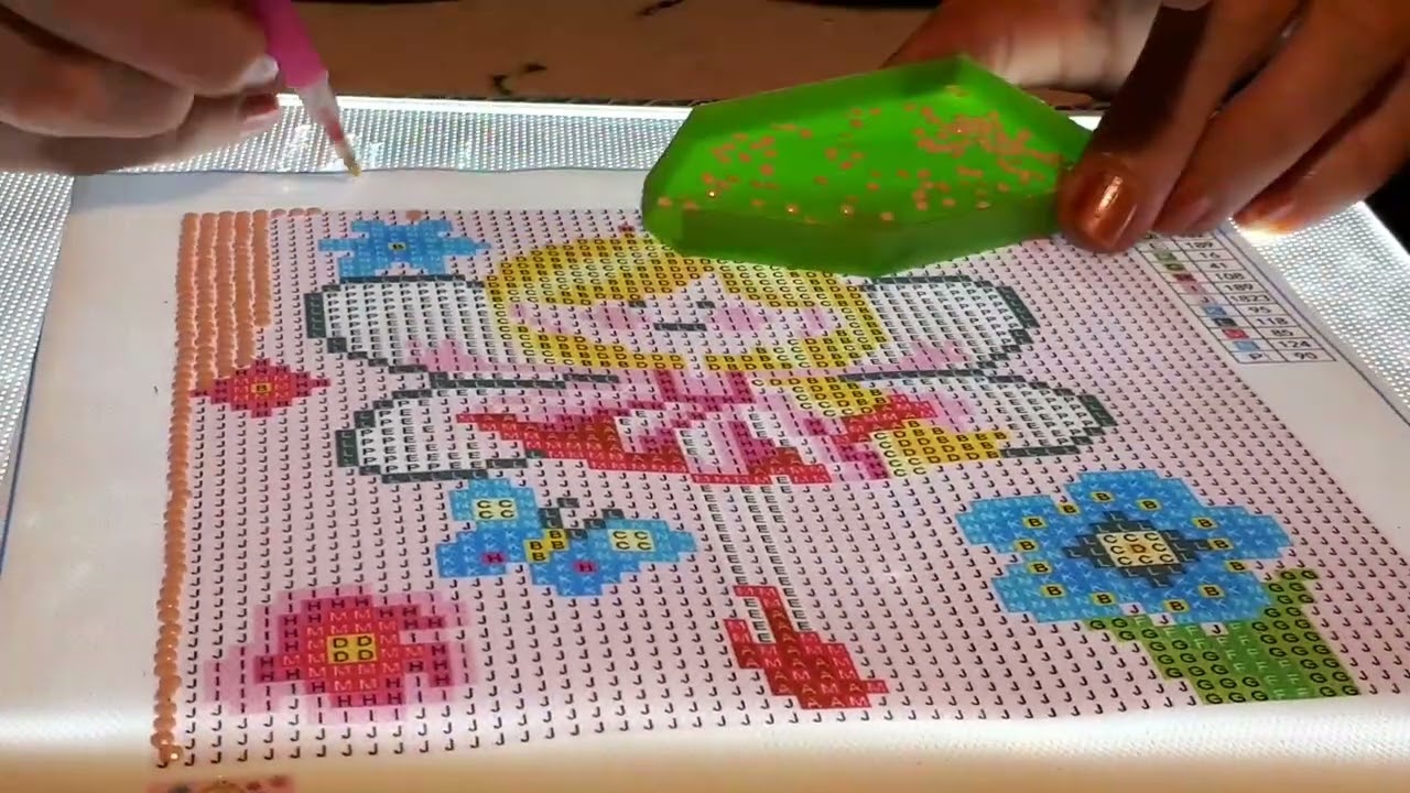 Dollarama Bead Embroidery Kit-Speed Diamond painting-cute!