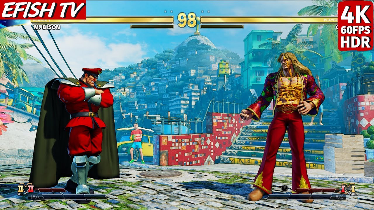 M. Bison vs G (Hardest AI) - Street Fighter V