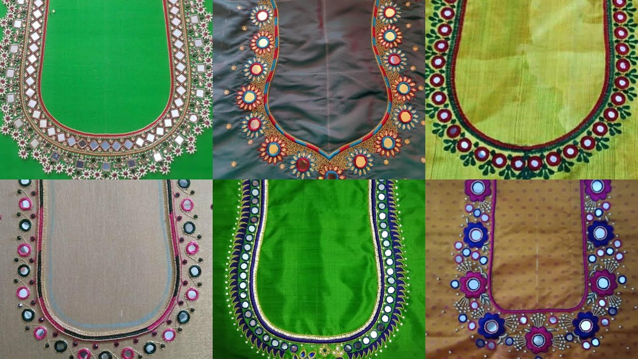 Elegant Mirror Work Blouse Designs|mirror work blouse designs for wedd|mirror work saree blouse idea