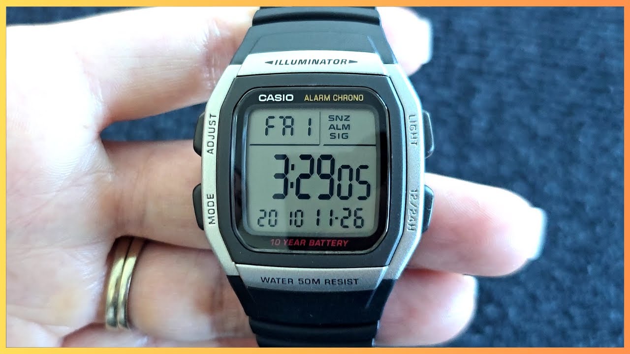 $22 Casio W96H-1AV Review - 10 Year Battery Life