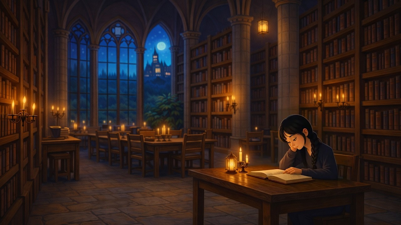 Wizard Library Lofi 📚 Study & Reading Music (4 Hours)