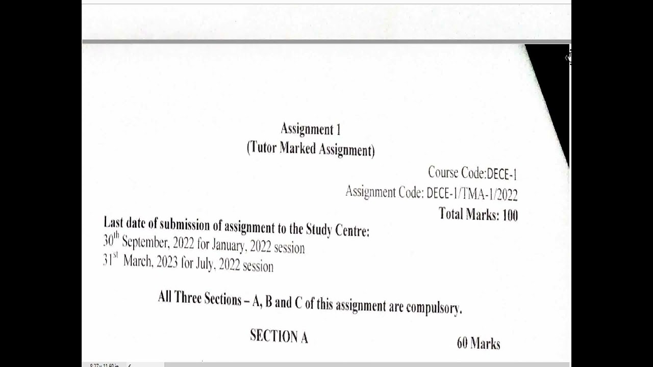 DECE 1 Solved Assignment 2022 in ENGLISH | DECE 1 Solved Assignment 2022 | DECE 1 2022-23