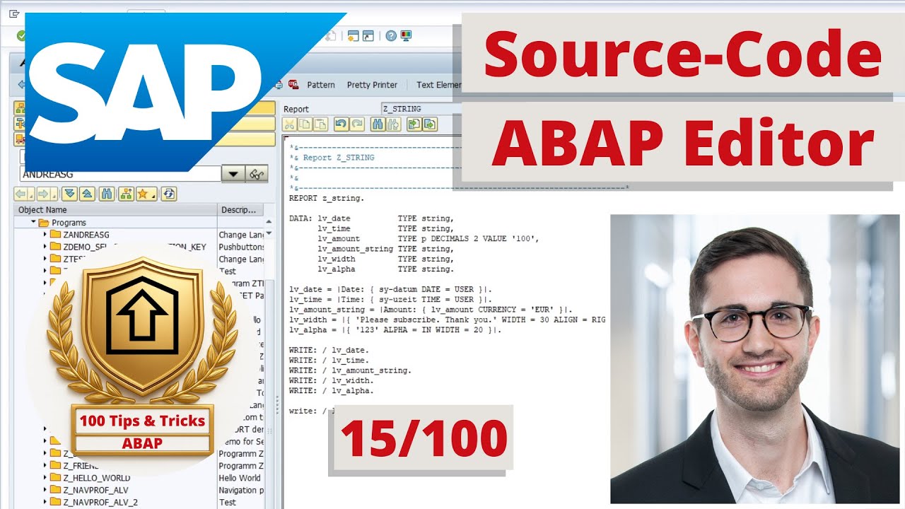 Редактор ABAP на основе исходного кода | Совет по ABAP № 15