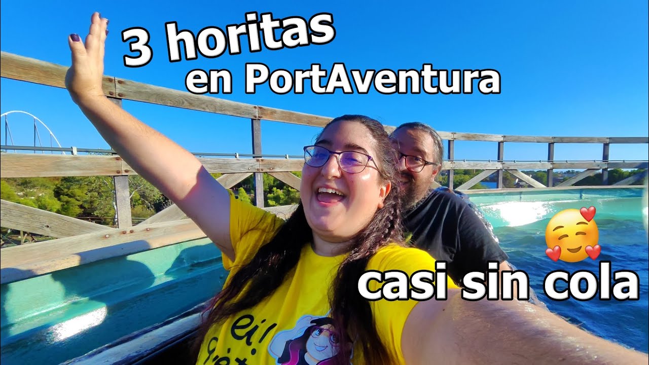 10 minutos de COLA en PortAventura 💥 Aprovechamos para REPETIR en TRONCOS 💦