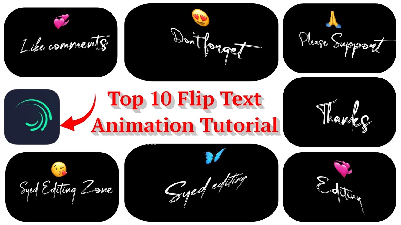 Top 10+💥😲 Flip Layer Text Effects | Alight motion Text Animation Effects