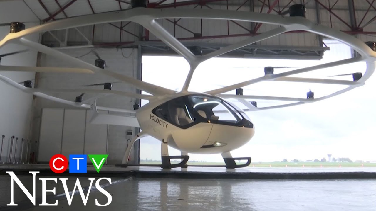 Futuristic urban flying taxi unveiled in France