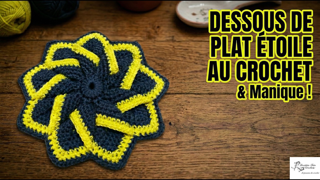 Tuto dessus de plat, manique au crochet