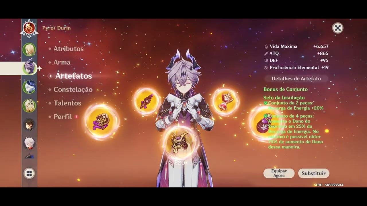 Viajante Pyro C6 (Buff) - Genshin Impact 