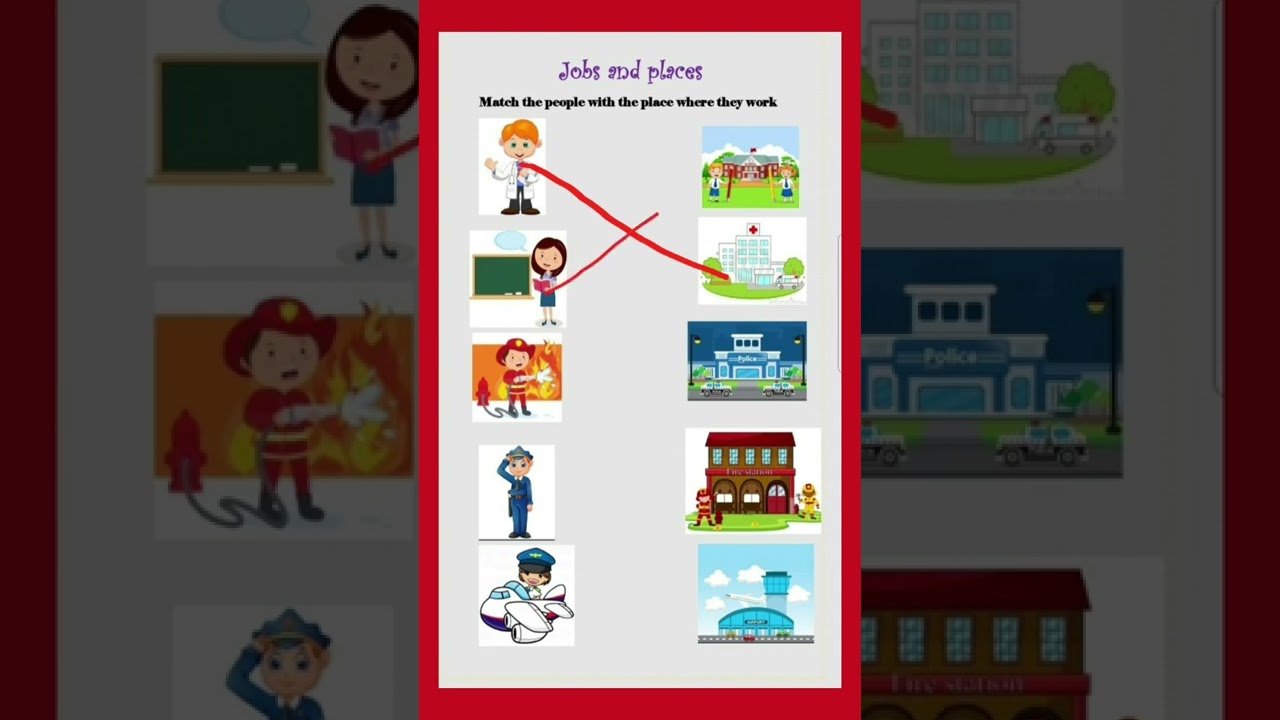 Jobs and work places | Helper jobs |community Helpers and their Places